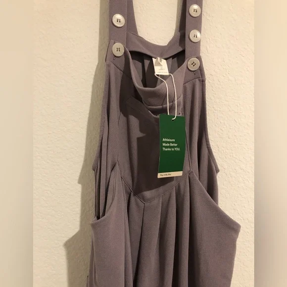 NWT Halara Women Adjustable Button Strap Casual Overalls Purple Jumpsuit Size XS - Picture 3 of 5